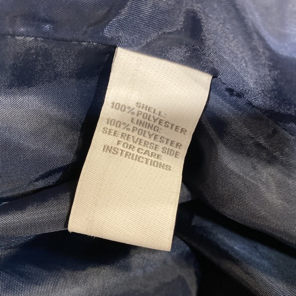 Dressbarn Jacket Coat Women's Medium Navy Blue White Button Peacoat Dress Career - Picture 10 of 11